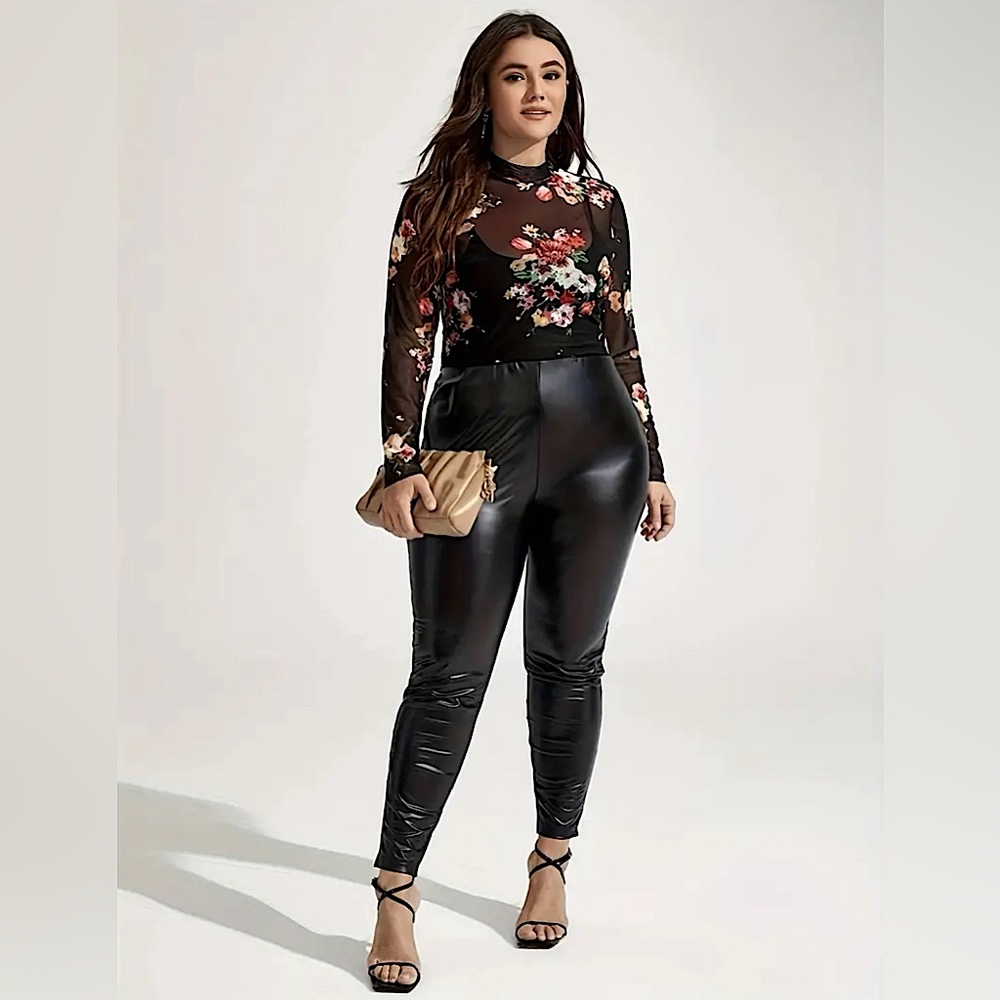 Nip--Floral Mesh Long Sleeve Top - image 1